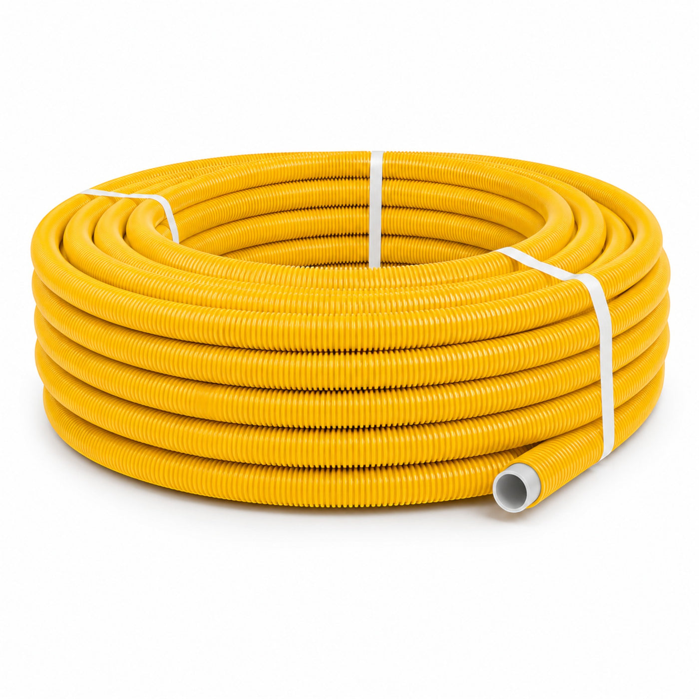 Tubo Multistrato Gas Corrugato PE-Xb/AL/PE-Xb con Guaina Gialla, Ø16 Ø20 Ø26 mm, Rotolo 25m 50m 100m, per Impianti Gas Metano GPL Interni, Alta Flessibilità e Resistenza