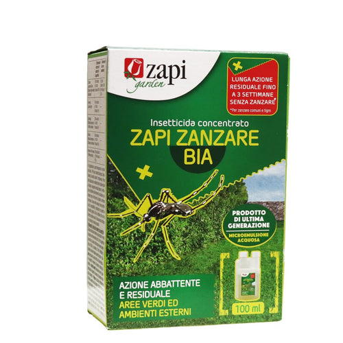 Zapi Zanzare Bia Verde - Insetticida Anti Zanzare, Fino a 3 Settimane, Antizanzare Concentrato, Insetticida Esterno Giardino