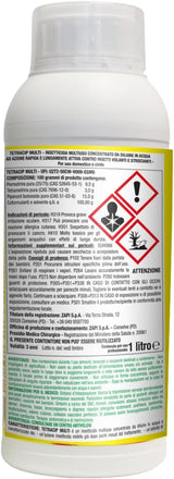 Tetracip Multi - Insetticida Concentrato Contro Mosche, Zanzare, Blatte, Formiche e Nidi di Vespe, Antizanzare Esterno, 1L