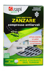 Zapi Garden Compresse Antilarvali Zanzare 20 Pezzi per Acque Stagnanti, Tombini, Vasi e Sottovasi