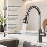 Rubinetto Cucina Miscelatore con Doccetta Estraibile 360° per Lavello – Vari Modelli e Finiture