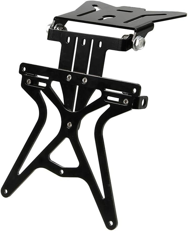 Lampa 90146 Aero-X Portatarga Moto Regolabile in Alluminio Nero