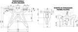 Lampa 90146 Aero-X Portatarga Moto Regolabile in Alluminio Nero