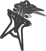Lampa 90146 Aero-X Portatarga Moto Regolabile in Alluminio Nero