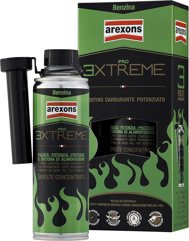 Arexons Additivo Pro Extreme Benzina 325 ml – Additivo Concentrato per Motori Benzina, Pulizia Iniettori e Sistema di Alimentazione