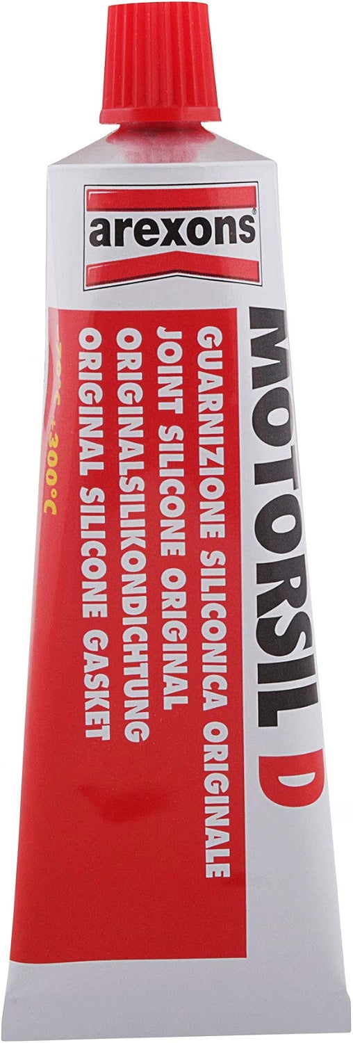 Arexons Motorsil D 60 g – Guarnizione Siliconica Rossa Alta Temperatura -70°C / +300°C