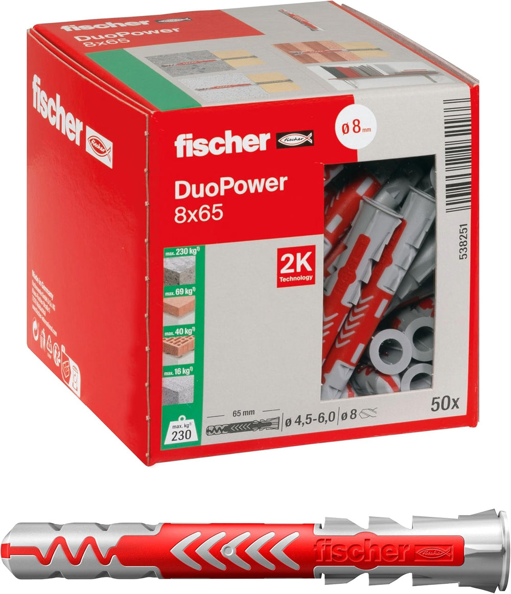 Fischer DUOPOWER 8x65 - Tassello universale