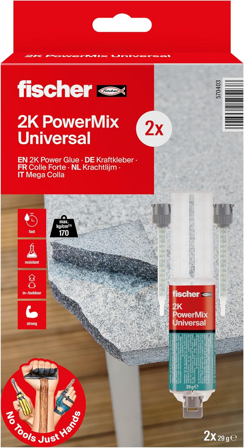 Fischer NTJH 2K PowerMix Universale - Multipack 2 pezzi