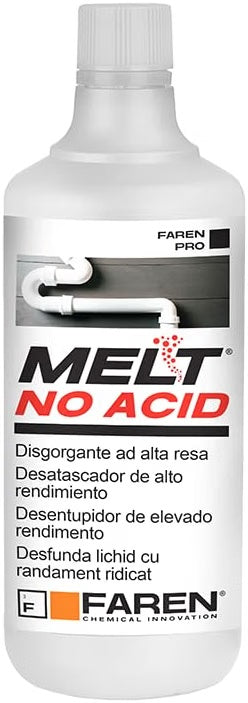 Faren Melt No Acid disgorgante liquido concentrato non acido 1 litro