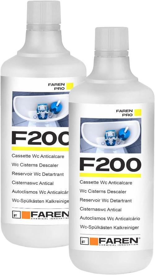 Faren F200 anticalcare per cassette WC - 2 flaconi da 1 litro