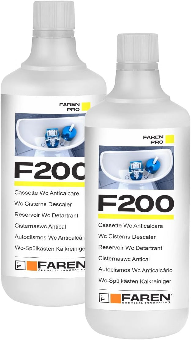 Faren F200 anticalcare per cassette WC - 2 flaconi da 1 litro