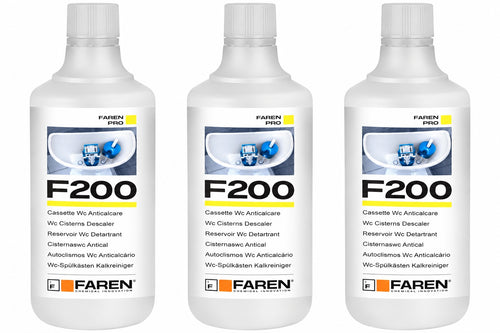 Faren F200 anticalcare per cassette WC - 3 flaconi da 1 litro