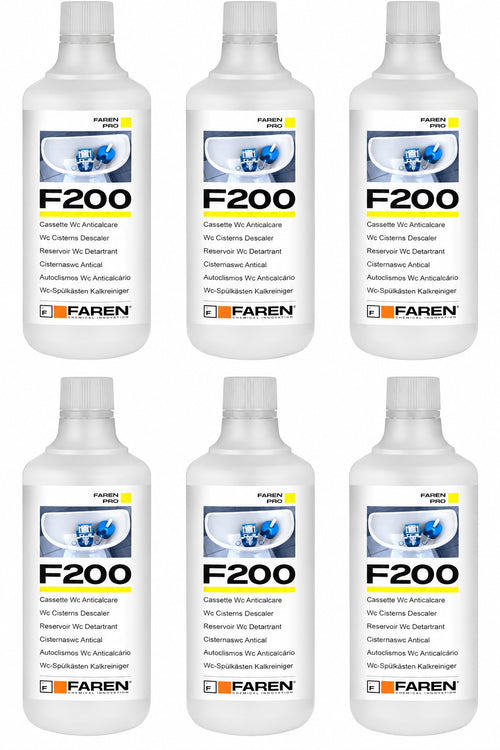 Faren F200 anticalcare per cassette WC - 6 flaconi da 1 litro