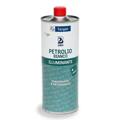 Petrolio Bianco Lampante 2BM | Detergente Sgrassante per la Pulizia (catena moto, trasmissione, carburatore), Olio Illuminante (torce, lanterne), Diluente Vernici, Combustibile | Lattina 1 Litro
