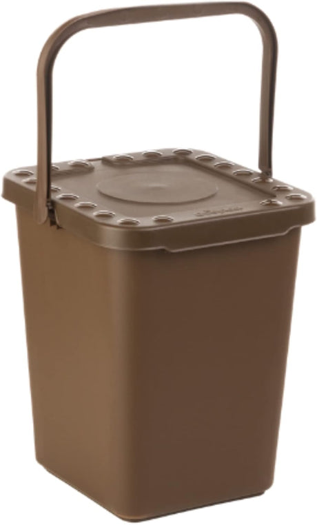 Ecoplast Pattumiera per Raccolta Differenziata, Apertura a Libro, Flessibile e Indeformabile, Resiste a tutte le Temperature, Interno ed Esterno, Oltre 80% Plastica Riciclata, Made in Italy, Marrone - IDRAULICAMENTE