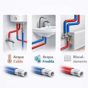 Tubo Multistrato Coibentato ISOCLIMA Diametro 16/20/26/32 mm Rivestito con Guaina Isolante - Rotolo da 25 o 50 Metri per Impianti Idraulici, Acqua Calda/Fredda e Riscaldamento