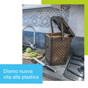 Ecoplast, Pattumiera Forata per Raccolta Differenziata, Apertura a Libro, Flessibile e Indeformabile, Resiste a tutte le Temperature, Interno ed Esterno, Oltre 80% Plastica Riciclata, marrone - IDRAULICAMENTEEcoplast, Pattumiera Forata per Raccolta Differenziata, Apertura a Libro, Flessibile e Indeformabile, Resiste a tutte le Temperature, Interno ed Esterno, Oltre 80% Plastica Riciclata, marrone