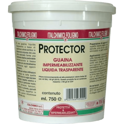 GUAINA IMPREMEABILIZZANTE LIQUIDA TRASPARENTE ML.750 - IDRAULICAMENTEGUAINA IMPREMEABILIZZANTE LIQUIDA TRASPARENTE ML.750