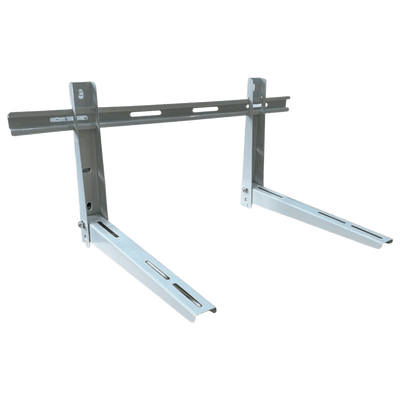 HM, Staffa Regolabile per Condizionatore Esterno 780x365x450mm – Portata 120kg, Acciaio Zincato 1,5 mm – Certificata TÜV – Inclusi Viti e Tasselli – Compatibile 9000-12000 BTU – Montaggio a Parete
