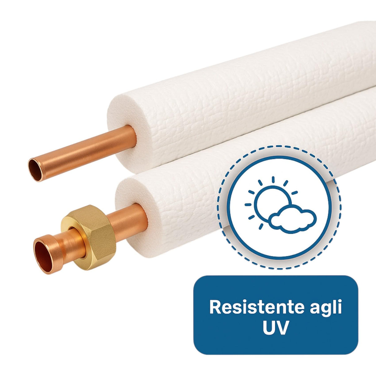Kit Tubi Rame Climatizzatore Isoclima Ø1/4”+3/8” CU - DHP 99,9% con Guaina Ignifuga | Disponibile 10MT/5MT/3MT Con o Senza Raccordi | Compatibile Gas R32 R410A R407C - IDRAULICAMENTEKit Tubi Rame Climatizzatore Isoclima Ø1/4”+3/8” CU - DHP 99,9% con Guaina Ignifuga | Disponibile 10MT/5MT/3MT Con o Senza Raccordi | Compatibile Gas R32 R410A R407C