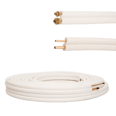 Kit Tubi Rame Climatizzatore Isoclima Ø1/4”+3/8” CU-DHP 99,9% con Guaina Ignifuga | Disponibile 10MT/5MT/3MT Con o Senza Raccordi | Compatibile Gas R32 R410A R407C